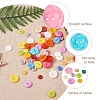 Fashewelry 350Pcs 7 Style Plastic Buttons BUTT-FW0001-01-4