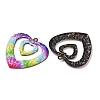 Rainbow Color Printed Iron Pendants RN-CBA3547-03C-2