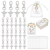 68Pcs Angel Glass & Alloy Pendant Decorations HJEW-UN00132-1