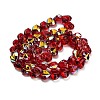 Electroplate Transparent Glass Beads Strands X-EGLA-B012-AB03-2