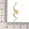 Brass Micro Pave Cubic Zirconia Pendants KK-M301-16G-3