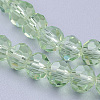 Faceted(32 Facets) Round Glass Beads Strands X-EGLA-J042-4mm-01-3