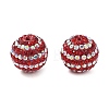 Stripe Pattern Polymer Clay Rhinestone Beads CLAY-NH0001-01H-1