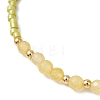 Glass Seed Bead & Natural Natural Agate Beads Bracelets for Women BJEW-MZ00311-03-3