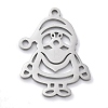 Christmas Theme Anti-Tarnish 304 Stainless Steel Pendants STAS-R003-04P-02-1