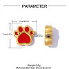 304 Stainless Steel with Enamel Beads SA-OY001-06G-01-2