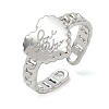 304 Stainless Steel Cuff Open Rings for Women RJEW-L341-05A-P-4