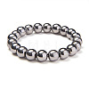 SUNNYCLUE Silver Plate Non-magnetic Synthetic Hematite Round Beads Stretch Bracelets BJEW-PH0001-10mm-21-1