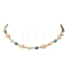 Starfish & Turtle Synthetic Turquoise Beaded Necklace & Bracelet Sets SJEW-JS01385-01-5
