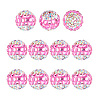 12Pcs Polymer Clay Rhinestone Beads RB-PH0001-46-7
