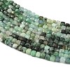 Gradient Color Natural Emerald Beads Strands G-K376-D04-4x4mm-5