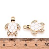 Alloy Rhinestone and Enamel Pendants PALLOY-T092-40G-01-3