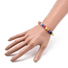 5Pcs 5 Style Pumpkin & Round & Polygon & Heart & Star Acrylic Beaded Stretch Bracelets Set BJEW-JB08927-4