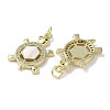 Brass Micro Pave Cubic Zirconia Pendants KK-G485-28G-01-2