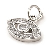 CZ Brass Micro Pave Cubic Zirconia Evil Eye Charms ZIRC-L018-10P-2