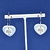 Natural & Synthetic Gemstone & 304 Stainless Steel Hoop Earrings for Women EJEW-G475-05P-4
