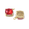 Brass Micro Pave Cubic Zirconia Pendants KK-F892-08G-2