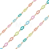 304 Stainless Steel Enamel Link Chains CHS-P016-32G-1