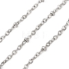 Tarnish Resistant 304 Stainless Steel Cable Chains CHS-K004-13P-0.4mm-1