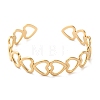 304 Stainless Steel Cuff Bangles for Women BJEW-K263-05G-09-2