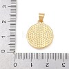 Natural White Shell Flat Round Pendants KK-F919-42A-G-3