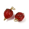 304 Stainless Steel with Handmade Lampwork Pendants STAS-Q352-02G-A-2