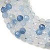 Natural Aquamarine Beads Strands G-F509-10-4mm-A-5