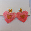 Heart Acrylic Dangle Stud Earrings FS-WGE6A0B-05-1