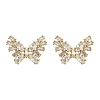 Butterfly Brass Micro Pave Cubic Zirconia Stud Earrings EJEW-M082-17G-01-3
