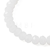 Glass with Synthetic Coral 3D Flower Rose  Beaded Stretch Bracelets for Women BJEW-JB13498-5