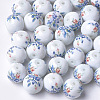 Printed & Spray Painted Glass Beads GLAA-S047-02B-10-1