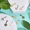 12 Sets Maple Leaf Alloy Pendants Decorations Set HJEW-CA0001-61-4