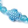 Handmade Porcelain Turtle Stretch Bracelets BJEW-JB10247-04-3