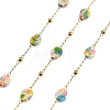 Handmade Stainless Steel & Natural Shell Beaded Link Chains SA-CBA6C37-01G-02-1