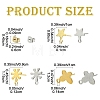 304 & 201 Stainless Steel Stud Earring Findings STAS-YW0011-14-3