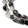 Natural Black Rutilated Quartz Beads Strands G-F439-08-4