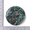 Dyed Synthetic Imperial Jasper Flat Round Figurines Ornaments G-P529-05-3