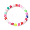 Polymer Clay Beaded Stretch Bracelets for Women BJEW-JB13937-3