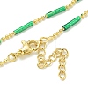 Brass Enamel Column Link Chain Necklaces NJEW-H039-02A-02G-2