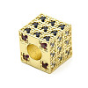 Rack Plating Brass Cubic Zirconia European Beads KK-Q784-38G-2