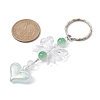 Acrylic Heart with Bowknot Keychains KEYC-JKC00612-02-2