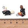 Opaque Resin Pendants RESI-B044-12P-3
