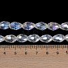 Transparent Electroplate Glass Beads Strands X-EGLA-N013-T10mm-B01-4
