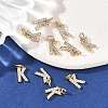 SHEGRACE Brass Micro Pave Clear Cubic Zirconia Pendants XGRQ29162-394G-K-4