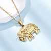 Elephant 304 Stainless Steel Pendant Necklaces NJEW-H059-06G-1