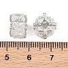 Brass Pave Clear Cubic Zirconia Beads CU-CBAF71E-01P-3