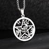 Alloy Witchcraft Pentagram Pendant 201 Stainless Steel Box Chain Necklaces for Men FS-WGE54F1-01-4