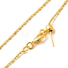 1mm Rack Plating Brass Column Link Chain Adjustable Slider Necklaces for Women Men MAK-L044-54G-2