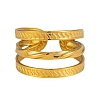 304 Stainless Steel Cuff Open Rings for Women RJEW-C161-01A-G-1