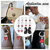 Gothic Heart Alloy Enamel Shoes Charms HJEW-GO00051-7